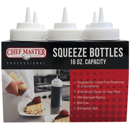 SQUEEZE BOTTLES  16 OZ  CHEF MASTER