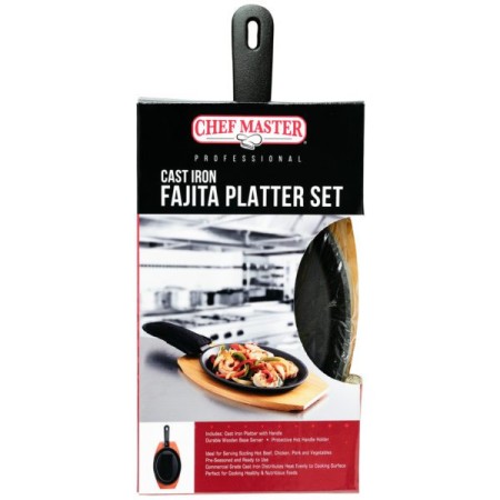 PLATO PARA FAJITAS DE HIERRO FUNDIDO  CHEF MASTER