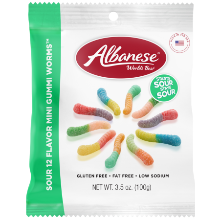 NEW Sour 12 Flavor Mini Gummi Worms