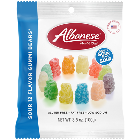 Sour 12 Flavor Gummi Bears