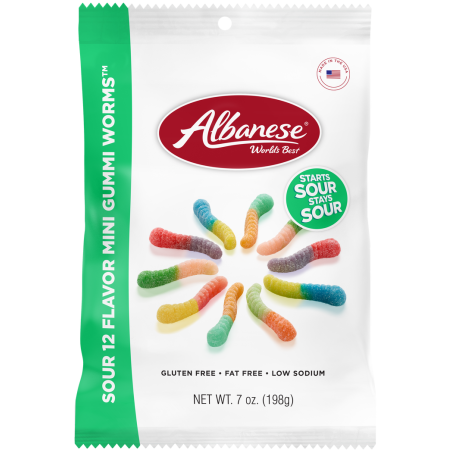 NEW Sour 12 Flavor Mini Gummi Worms